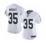 Women's Nike Oakland Raiders #35 Shareece Wright White Vapor Untouchable Limited Player NFL Jersey