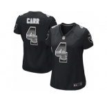 Women's Nike Oakland Raiders #4 Derek Carr Limited Black Strobe NFL Jersey