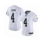 Women's Nike Oakland Raiders #4 Derek Carr Vapor Untouchable Limited White NFL Jersey