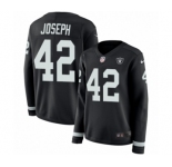 Women's Nike Oakland Raiders #42 Karl Joseph Limited Black Therma Long Sleeve NFL Jersey