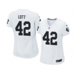 Women's Nike Oakland Raiders #42 Ronnie Lott White NFL Jersey