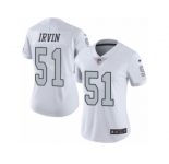 Women's Nike Oakland Raiders #51 Bruce Irvin Limited White Rush NFL Jersey