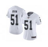 Women's Nike Oakland Raiders #51 Bruce Irvin Vapor Untouchable Limited White NFL Jersey