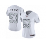 Women's Nike Oakland Raiders #53 Jelani Jenkins Limited White Rush NFL Jersey