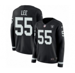 Women's Nike Oakland Raiders #55 Marquel Lee Limited Black Therma Long Sleeve NFL Jersey