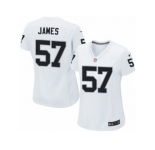 Women's Nike Oakland Raiders #57 Cory James Limited White NFL Jersey
