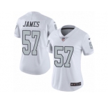 Women's Nike Oakland Raiders #57 Cory James Limited White Rush NFL Jersey