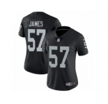 Women's Nike Oakland Raiders #57 Cory James Vapor Untouchable Limited Black Team Color NFL Jersey