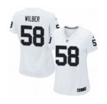Women's Nike Oakland Raiders #58 Kyle Wilber Game White NFL Jersey