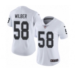 Women's Nike Oakland Raiders #58 Kyle Wilber White Vapor Untouchable Limited Player NFL Jersey