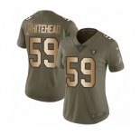 Women's Nike Oakland Raiders #59 Tahir Whitehead Limited Olive Gold 2017 Salute to Service NFL Jersey