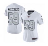 Women's Nike Oakland Raiders #59 Tahir Whitehead Limited White Rush Vapor Untouchable NFL Jersey
