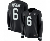 Women's Nike Oakland Raiders #6 Mike Nugent Limited Black Therma Long Sleeve NFL Jersey