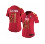 Women's Nike Oakland Raiders #61 Rodney Hudson Limited Red 2017 Pro Bowl NFL Jersey