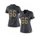 Women's Nike Oakland Raiders #66 Gabe Jackson Limited Black 2016 Salute to Service NFL Jersey