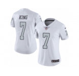 Women's Nike Oakland Raiders #7 Marquette King Limited White Rush NFL Jersey