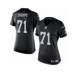 Women's Nike Oakland Raiders #71 David Sharpe Limited Black Team Color NFL Jersey