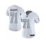 Women's Nike Oakland Raiders #71 David Sharpe Limited White Rush NFL Jersey