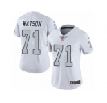 Women's Nike Oakland Raiders #71 Menelik Watson Limited White Rush NFL Jersey