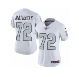 Women's Nike Oakland Raiders #72 John Matuszak Limited White Rush NFL Jersey