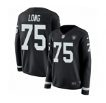 Women's Nike Oakland Raiders #75 Howie Long Limited Black Therma Long Sleeve NFL Jersey