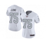 Women's Nike Oakland Raiders #75 Howie Long Limited White Rush NFL Jersey