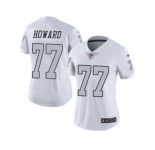 Women's Nike Oakland Raiders #77 Austin Howard Limited White Rush NFL Jersey