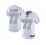 Women's Nike Oakland Raiders #77 Lyle Alzado Limited White Rush NFL Jersey