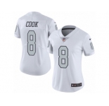 Women's Nike Oakland Raiders #8 Connor Cook Limited White Rush NFL Jersey