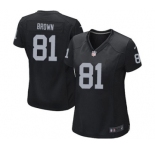 Women's Nike Oakland Raiders #81 Tim Brown Black Team Color NFL Jersey