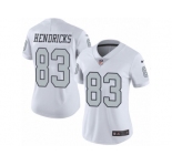 Women's Nike Oakland Raiders #83 Ted Hendricks Limited White Rush NFL Jersey
