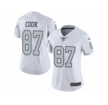 Women's Nike Oakland Raiders #87 Jared Cook Limited White Rush NFL Jersey