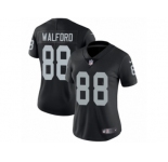Women's Nike Oakland Raiders #88 Clive Walford Vapor Untouchable Limited Black Team Color NFL Jersey