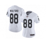 Women's Nike Oakland Raiders #88 Clive Walford Vapor Untouchable Limited White NFL Jersey