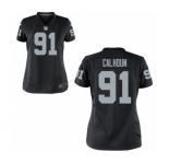 Women's Nike Oakland Raiders #91 Shilique Calhoun Black Team Color NFL Jersey