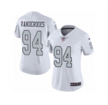 Women's Nike Oakland Raiders #94 Eddie Vanderdoes Limited White Rush NFL Jersey