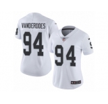 Women's Nike Oakland Raiders #94 Eddie Vanderdoes Vapor Untouchable Limited White NFL Jersey