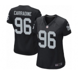 Women's Nike Oakland Raiders #96 Cornellius Carradine Game Black Team Color NFL Jersey