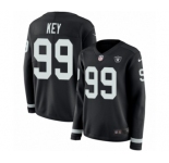 Women's Nike Oakland Raiders #99 Arden Key Limited Black Therma Long Sleeve NFL Jersey