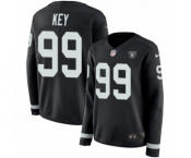Women's Nike Oakland Raiders #99 Arden Key Limited Black Therma Long Sleeve NFL Jersey