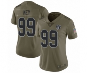 Women's Nike Oakland Raiders #99 Arden Key Limited Olive 2017 Salute to Service NFL Jersey