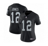 Women's Oakland Raiders #12 Zay Jones Black Team Color Vapor Untouchable Limited Player Football Jersey
