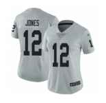 Women's Oakland Raiders #12 Zay Jones Limited Silver Inverted Legend Football Jersey