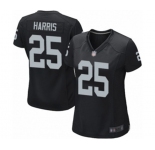 Women's Oakland Raiders #25 Erik Harris Game Black Team Color Football Jersey