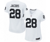 Women's Oakland Raiders #28 Josh Jacobs Game White Football Jersey