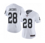 Women's Oakland Raiders #28 Josh Jacobs White Vapor Untouchable Limited Player Football Jersey
