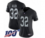 Women's Oakland Raiders #32 Marcus Allen Black Team Color Vapor Untouchable Limited Player 100th Season Football Jersey