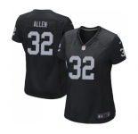 Women's Oakland Raiders #32 Marcus Allen Game Black Team Color Football Jersey