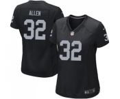Women's Oakland Raiders #32 Marcus Allen Game Black Team Color Football Jersey