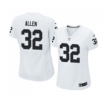 Women's Oakland Raiders #32 Marcus Allen Game White Football Jersey
